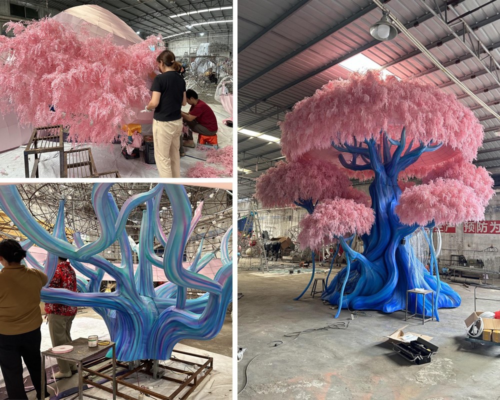 Outdoor Interactive New Year Lantern Wishing Tree Factory Outdoor Interactive New Year Lantern Wishing Tree Factory